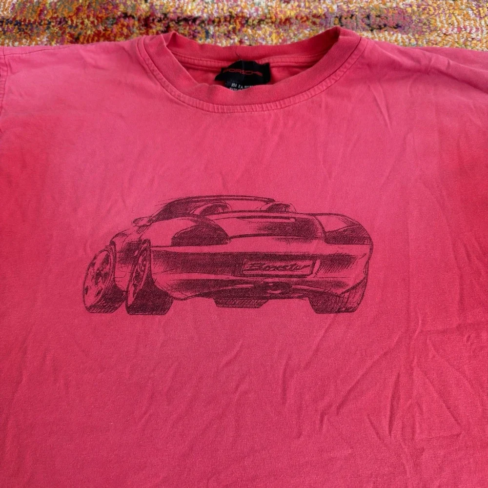 Vintage Faded Red 1999 NOS Porsche Selection Boxster Graphic T-Shirt XL